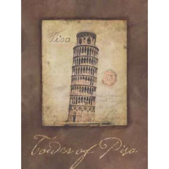 Tower of Pisa Poster Print by Stephanie Marrott (9 x 12)