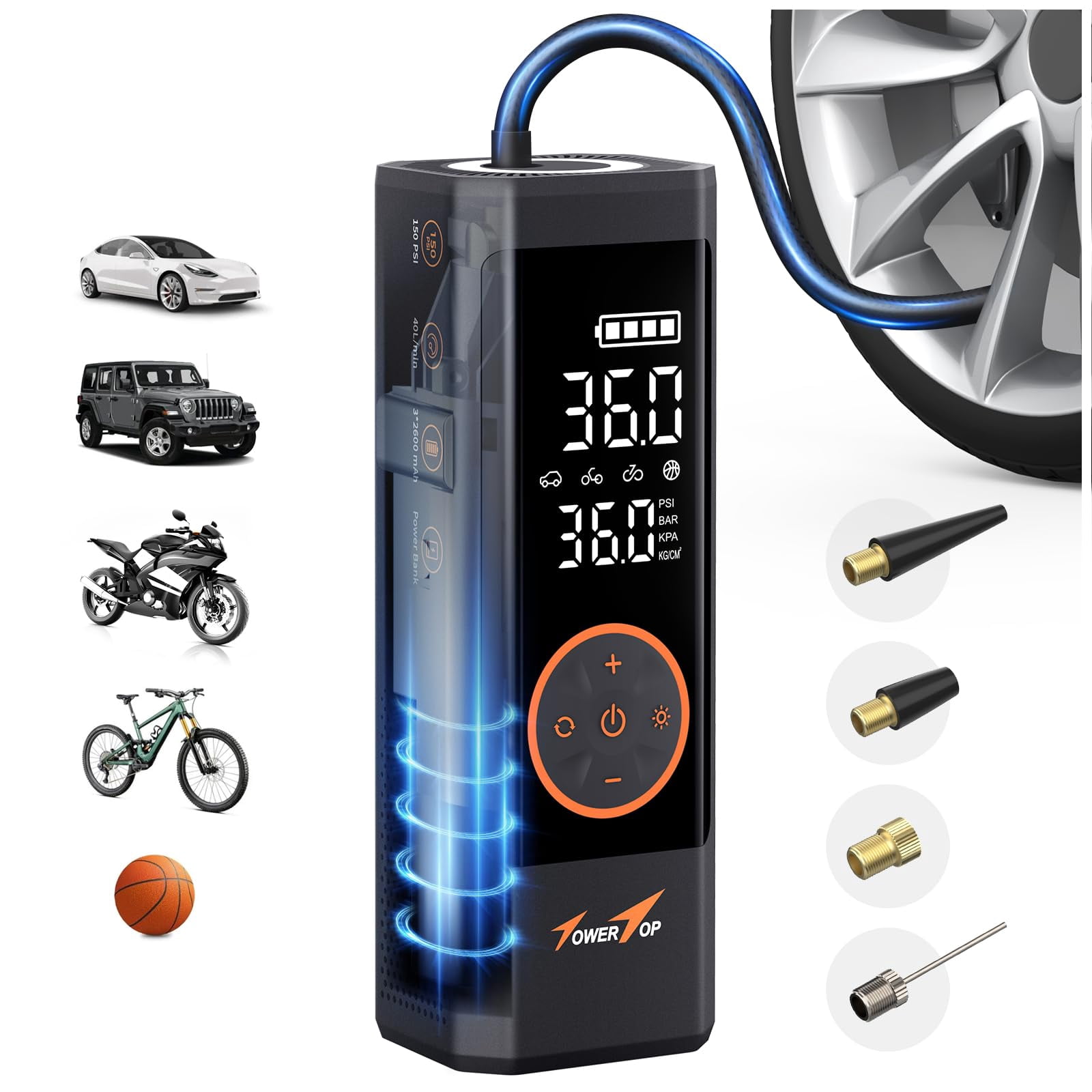 STRAUTO Universal Inflator, Portable Paddle Board Pump, Air Pump for Inflatables STRAUTO Universal Inflator, Portable Paddle Board Pump, Air Pump for Inflatables