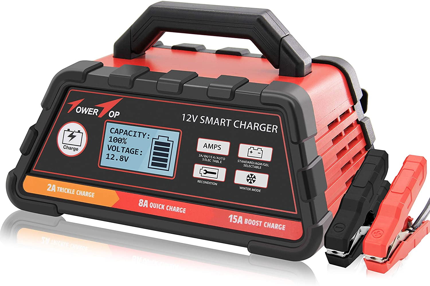 HTRC 12V/24V 15A/20A Auto Batterie Ladegerät Smart Ladegerät für