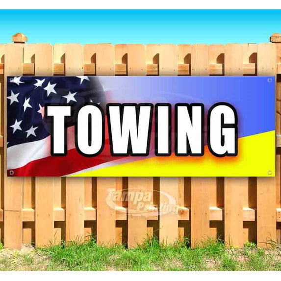 Towing 13 oz Vinyl Banner With Metal Grommets