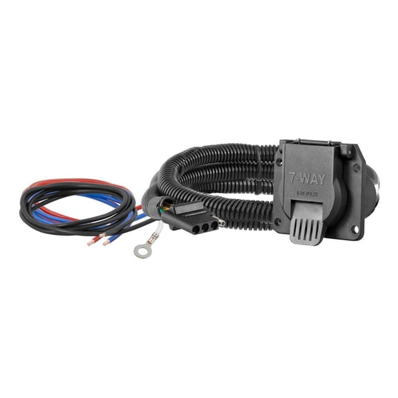 Curt Manufacturing Dinghy Towing Electrical Adapter (4-Way Flat Vehicle to 7-Way RV Blade) - 58980