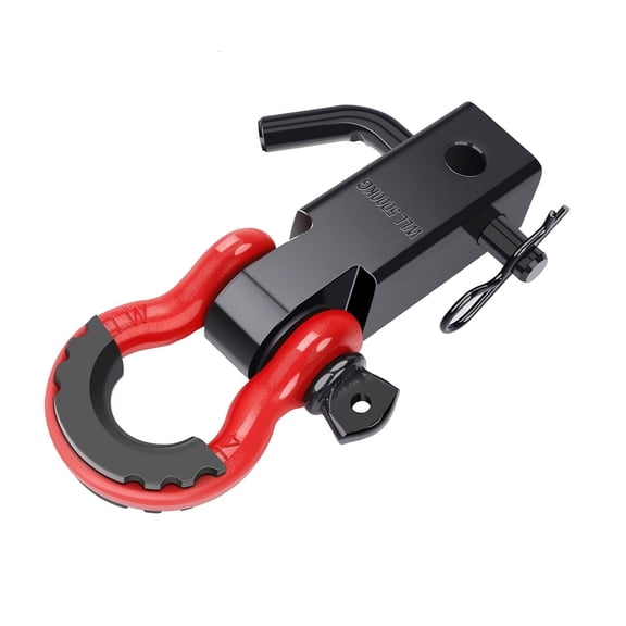 Towing Hook For Off Road Recovery 2Inch Shackle Hitches Receiver 2" 45000Lbs Easy Installation Carbon Steel