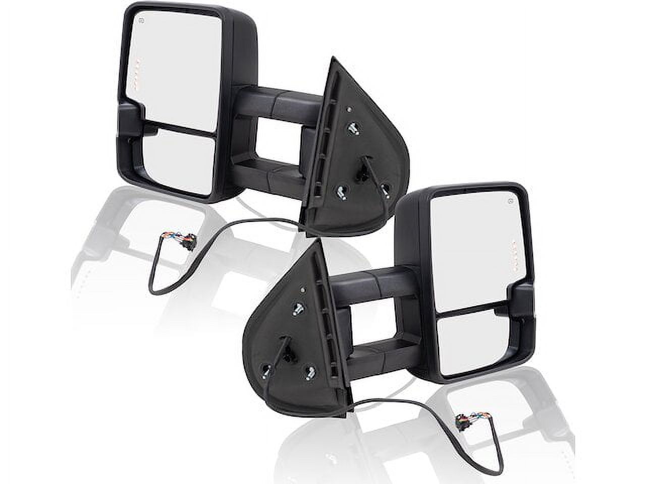 Kool Vue Power Mirror Set For 2003-2007 Chevy Express 3500 / GMC Savana – Textured Black, Manual Fold