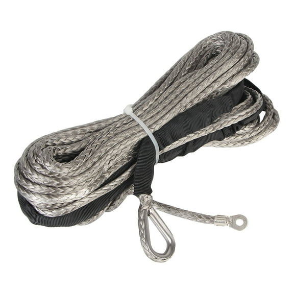 Towing Rope Winch Cable,1/4'' 50FT/15m Synthetic Fiber String Line 7700Lbs For ATV UTV Off-Road ,Great Compatibility