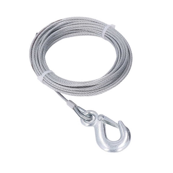 Towing Ropes Winch Wire Rope 4mmx12m Cable 2000LBS Strength Stainless Steel Galvanized Replacement Winch Galvanized Rope ,Durable & Safe