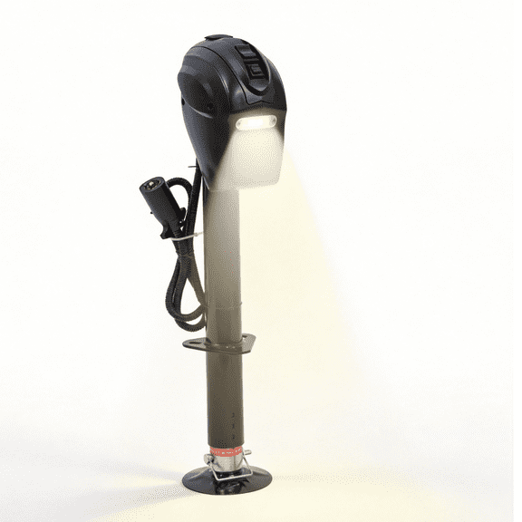 TowingMaster Electric Trailer Jack 3,500 lb Capacity with 7-Way Plug, Powerful 12V DC Motor Heavy-Duty A-Frame Lift Jack for RVs Trailers Camper Trucks, Black