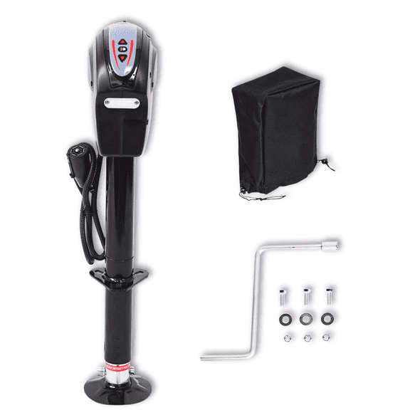 TowingMaster Electric Trailer Jack with Backlit Control Touch Panel, 5,000 lb 12V DC Motor A-Frame Heavy-Duty Power Jack with LED Light & 7-Way Plugfor Trailers Trucks RV Cars