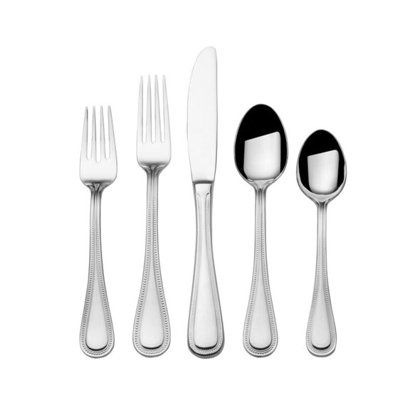 Towle Beaded Antique 18.10 Stainless Steel Forged 45-Piece Flatware Set, Service for 8