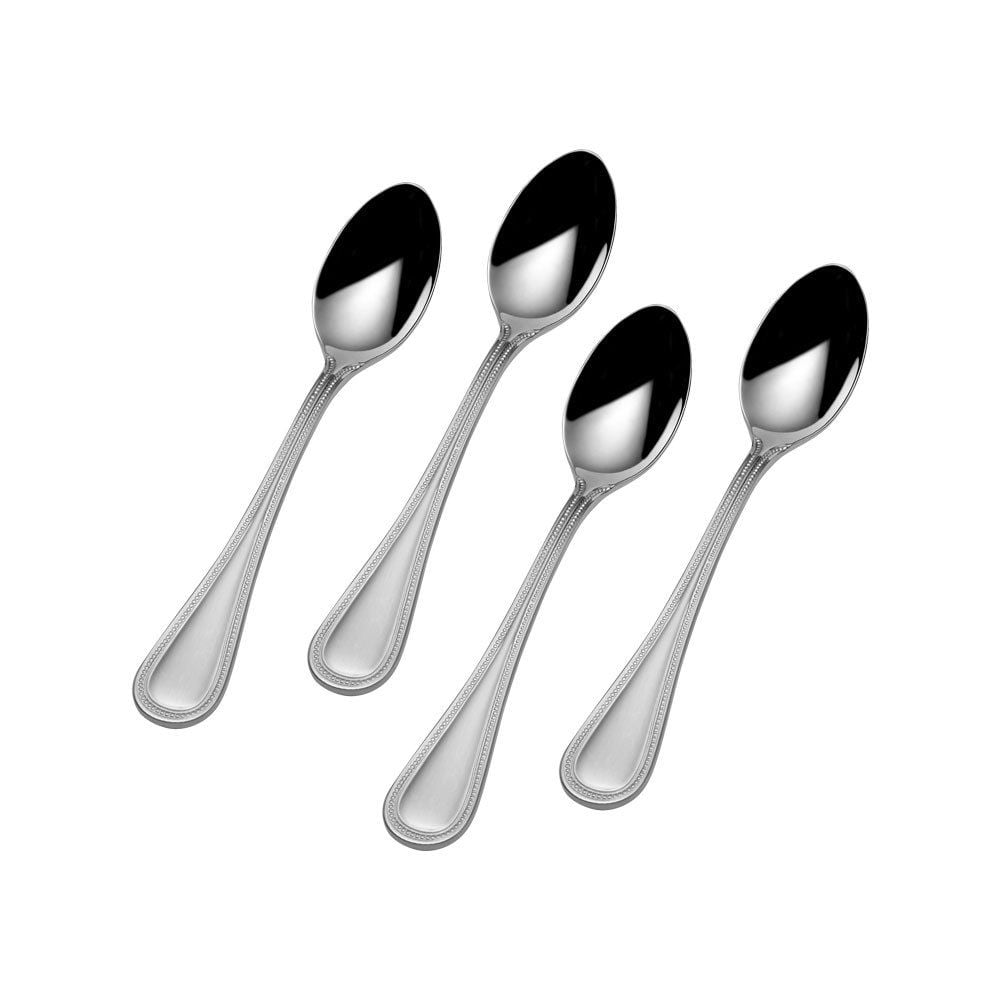 13-piece Measuring Cups and Spoons Set, 18/8 Stainless Steel Heavy Duty  Ergonomic Handle with Ring Connector, Silver