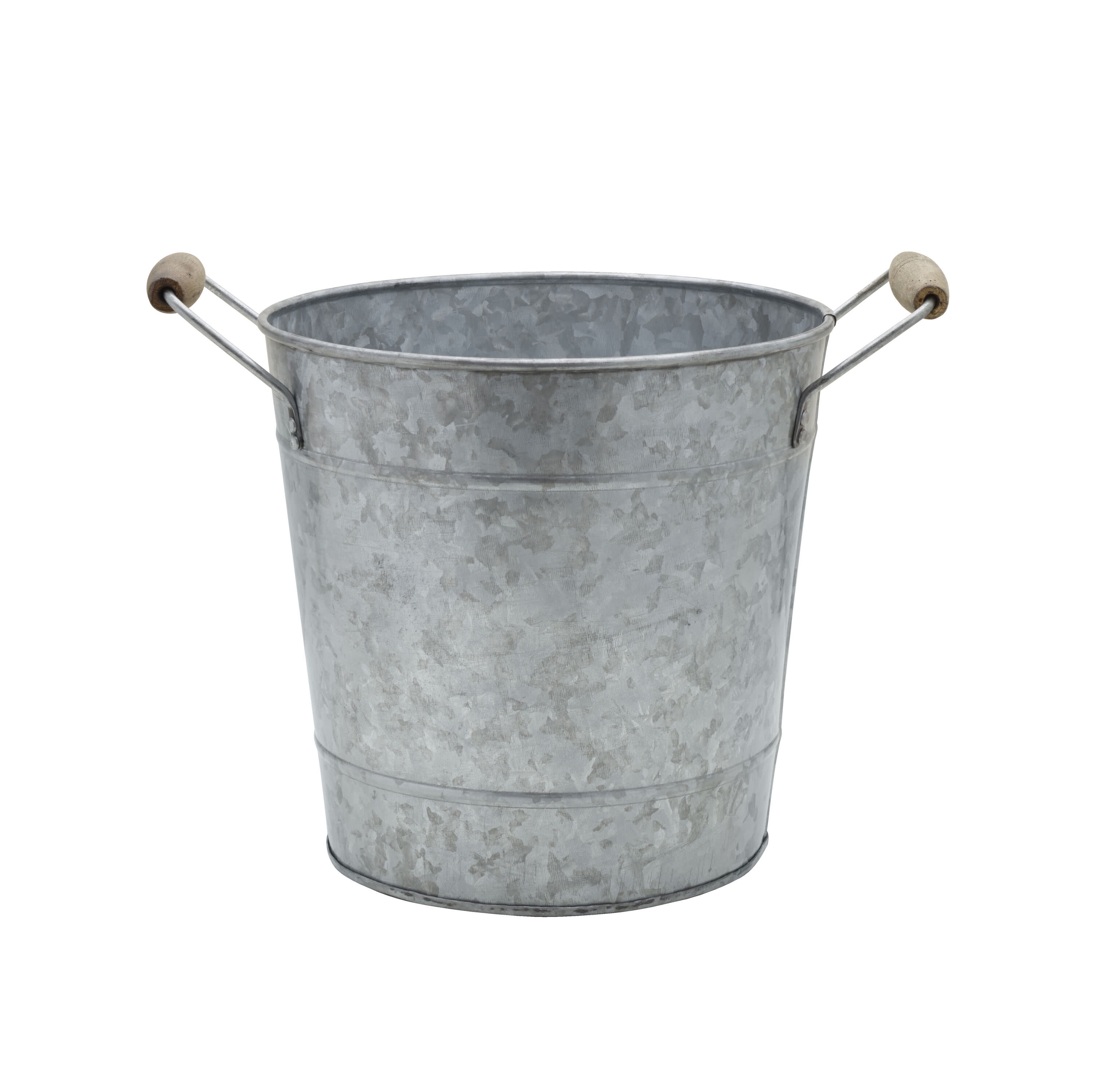 Silvery Metal Bucket With Handle galvanized Buckets Bulk For - Temu