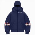 thumbnail image 1 of Towmus Balaclava Hoodie Zipper Double Hooded Jacket Ugly Gnome Print Long Sleeve Christmas Graphic Hoodies Sweatshirt Holiday Tops, Unisex, 1 of 4