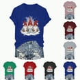 thumbnail image 1 of Towmus Christmas Shirts Women Casual Graphic Tee Tops Crew Neck Xmas Holiday T-Shirt, 1 of 7