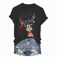thumbnail image 1 of Towmus Christmas Shirts for Women Crew Neck Graphic Tee Tops Xmas Holiday T-Shirt, 1 of 5