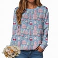 thumbnail image 1 of Towmus Christmas Sweatshirts Women Crewneck Long Sleeve Casual Graphic Sweatshirt Oversized Pullover Tops, 1 of 6