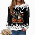 thumbnail image 1 of Towmus Christmas Sweatshirts for Women 2025 Xmas Tree Graphic Fall Winter Clothes Halloween Crewneck Pullover Long Raglan Sleeve Tops, 1 of 6