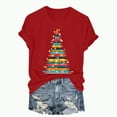 thumbnail image 1 of Towmus Christmas T Shirts Women Merry and Bright Graphic Tee Casual Xmas Holiday Shirt Tops, 1 of 5