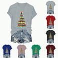 thumbnail image 1 of Towmus Christmas T Shirts Women Merry and Bright Graphic Tee Casual Xmas Holiday Shirt Tops, 1 of 7