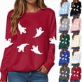 thumbnail image 1 of Towmus Crewneck Sweatshirts for Women Halloween Sweatshirt Casual Long Sleeve Fashion Fall Pullover Tops, 1 of 7