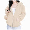 thumbnail image 1 of Towmus Cute Casual Print Zip Up Hoodie Girls Clothes Women Cotton Jacket with Pockets Aesthetic Sweatshirt, 1 of 4