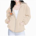thumbnail image 1 of Towmus Cute Print Zip Up Hoodie Girls Clothes Aesthetic Sweatshirt Girl Cotton Jacket with Pockets, 1 of 4