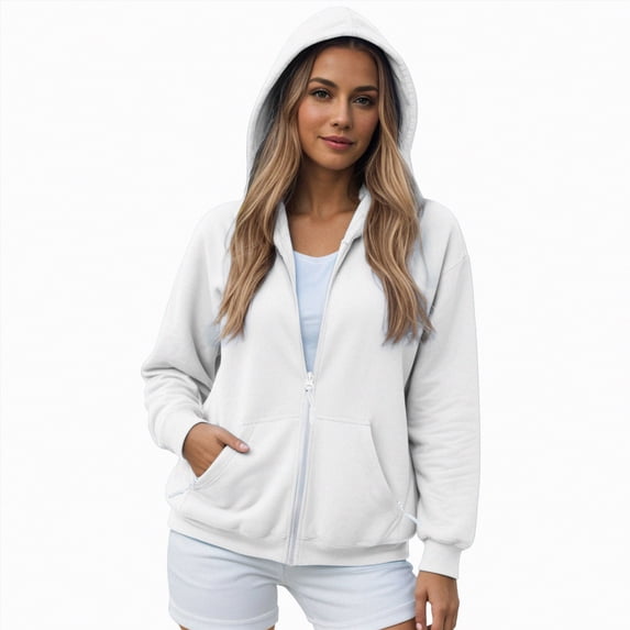 Towmus Drawstring Zip Up Hoodies for Women Fall Cute Jacket Oversized Casual Long Sleeve Sweatshirts Fall Spring Track Jackets with Pockets