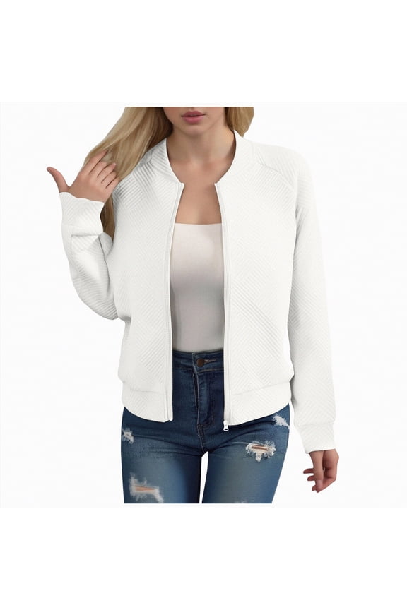 Fall Bomber Jacket For Women 2025 Barn Short Casual LightweightCoats With Pockets Winter Cropped Shackets