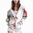 thumbnail image 1 of Towmus Fall Clothes for Women Snowflake Print Graphic Xmas 2025 Zip Up Long Sleeve Hooded Sweatshirts Drawstring Winter Coat, 1 of 6