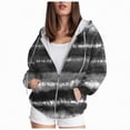 thumbnail image 1 of Towmus Fall Clothes for Women Womens Zip Up Hooded Sweatshirts, Striped Long Sleeve Gradient Drawstring Hoodies With Pocket XS-6XL, 1 of 6