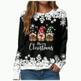 thumbnail image 1 of Towmus Fall Sweatshirts for Women Print Long Sleeve Christmas Graphic Sweatshirt Holiday Tops, 1 of 7