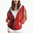 thumbnail image 1 of Towmus Full Zip-up Hoodies Sweatshirts for Women Halloween Outwear Drawstring Oversized Casual Sweatshirts with Pocket, 1 of 5