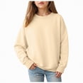 thumbnail image 1 of Towmus Girls Sweatshirts Cotton Crew Neck Sweat Shirts Casual Loose Long Sleeve Tops 18 Months-14 Years, 1 of 8