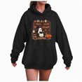 thumbnail image 1 of Towmus Halloween Hoodies for Women Novel Cartoon Sweatshirt Casual Long Sleeve Pullover Tops with Pockets, 1 of 6