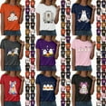 thumbnail image 1 of Towmus Halloween Shirt Women Oversized Sequin Ghost Graphic Tshirt Fall Short Sleeve Tee Tops, 1 of 7