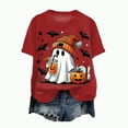 thumbnail image 1 of Towmus Halloween Shirts for Women Cute Ghost Fall Pumpkin T-Shirt Coffee Lover Graphic Tees Casual Short Sleeve Tops, 1 of 4