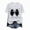 thumbnail image 1 of Towmus Halloween Shirts for Women Cute Ghost Shirt Fall Printed T-Shirt Casual Graphic Tees Y2K Short Sleeve Tops, 1 of 4