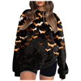 thumbnail image 1 of Towmus Halloween Sweatshirt for Women Casual Long Sleeve Crewneck Pullover Tops Funny Graphic Pumpkin Cute Print Blouses, 1 of 4