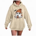 thumbnail image 1 of Towmus Halloween Sweatshirts for Women Fall Funny Graphic Long Sleeve Shirt Classic Drawstring Hooded Fashion Kangaroo with Pocket, 1 of 6