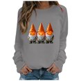 thumbnail image 1 of Towmus Halloween Sweatshirts for Women Pumpkin Shadow Sweater Cute Special Season Sweatshirt Funny Graphic Clothes, 1 of 6