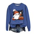 thumbnail image 1 of Towmus Halloween Sweatshirts for Women Pumpkin Shadow Sweater Cute Special Season Sweatshirt Funny Graphic Clothes, 1 of 4