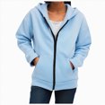thumbnail image 1 of Towmus Hoodies for Women Casual Long Sleeve Hoodies Sweatshirts Plus Size Zip up Drawstring Loose Fall Winter Coat Jacket with Pocket, 1 of 6