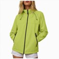 thumbnail image 1 of Towmus Lightweight Active Rain Jacket Hooded Rain Jackets for Women Plus Size Water Resistant Raincoat Windbreaker Casual Jacket, 1 of 7