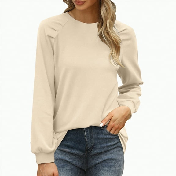 Towmus Long Sleeve Shirts for Women Fall Pleated Tunic Tops Business Casual Ladies Sweatshirts Fashion Winter Clothes