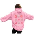 thumbnail image 1 of Towmus Oversized Hoodies for Women Fall Letter Printede Sweatshirts Pullover Womens Clothes with Pocket, 1 of 5