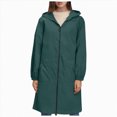 thumbnail image 1 of Towmus Rain Jackets for Women Plus Size Solid Color Rain Jacket Outdoor Hooded Windproof Loose With Pocket Coat Hooded Windbreaker, 1 of 7