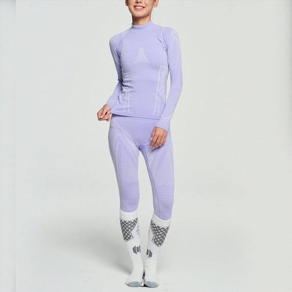 Towmus Seamless Thermal Underwear for Womens Mens Outdoor Mountaineering Thermal Suit Stretchy Ski Base Layer Sets Cold Weather Winter