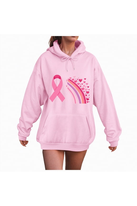 Sweat Shirts for Womens Rainbow Printed Hoodie Sweatshirt Casual Plus Size Pullover Long Sleeve Streetwear Drawstring Hoode