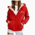 thumbnail image 1 of Towmus Sweatshirt for Women Zip Up Hoodies Casual Long Sleeve Warm Hooded Winter Coats with Pockets M-5XL, 1 of 7