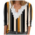 thumbnail image 1 of Towmus T Shirts for Women V neck 3/4 Sleeve Dressy Blouse Floral Print Tops Dressy Casual Pleated Elbow Sleeve Tees, 1 of 5