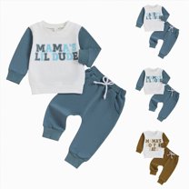 Towmus Toddler Baby Boy Clothes Fall Sweatshirt Set Outfits Long Sleeve Letter Pullover Tops Joggers Pants Infant Winter Clothes