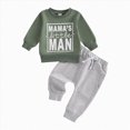 thumbnail image 1 of Towmus Toddler Baby Boy Fall Outfit Mama's Boy Letter Graphic Sweatshirt Top Elastic Pants Set Cute 2pcs Winter Clothes, 1 of 7